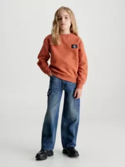 Calvin Klein Sweat Relaxed En Mailel Gaufrée -Pas Cher Calvin Klein Magasin IB0IB01686 GAN alternate3