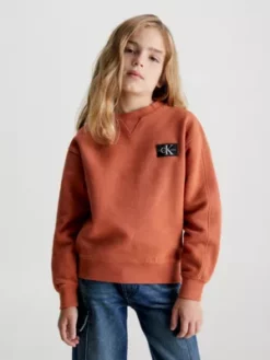 Calvin Klein Sweat Relaxed En Mailel Gaufrée