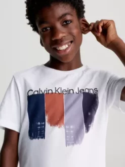 Calvin Klein T-shirt Imprimé De Coups De Pinceau -Pas Cher Calvin Klein Magasin IB0IB01703 YAF alternate2