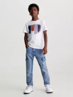 Calvin Klein T-shirt Imprimé De Coups De Pinceau -Pas Cher Calvin Klein Magasin IB0IB01703 YAF alternate3