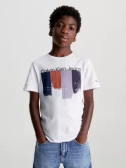 Calvin Klein T-shirt Imprimé De Coups De Pinceau