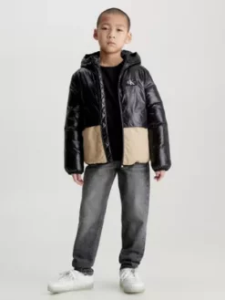 Calvin Klein Doudoune Color-block Relaxed -Pas Cher Calvin Klein Magasin IB0IB01718 BEH alternate3