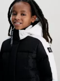 Calvin Klein Doudoune Boxy Color-block -Pas Cher Calvin Klein Magasin IB0IB01722 BEH alternate2