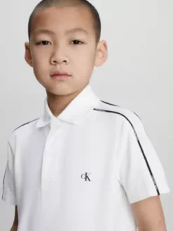 Calvin Klein Polo Avec Logo Passepoilé -Pas Cher Calvin Klein Magasin IB0IB01740 YAF alternate2