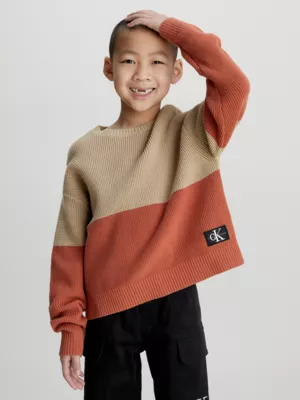 Calvin Klein Pull Relaxed Color-block 3 Calvin Klein Pull Relaxed Color-block