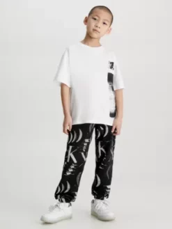 Calvin Klein T-shirt Relaxed Avec Motif Déformé -Pas Cher Calvin Klein Magasin IB0IB01767 YAF alternate3