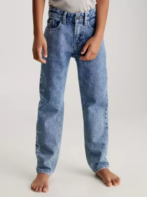 Calvin Klein Jean Droit Taille Haute Avec Logo 3 Calvin Klein Jean Droit Taille Haute Avec Logo