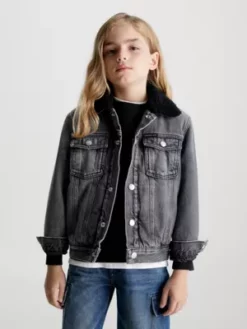 Calvin Klein Veste En Jean à Col En Sherpa