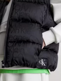 Calvin Klein Gilet En Jacquard Matelassé Avec Logo -Pas Cher Calvin Klein Magasin IB0IB01822 BEH alternate2