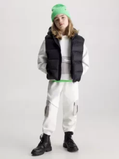 Calvin Klein Gilet En Jacquard Matelassé Avec Logo -Pas Cher Calvin Klein Magasin IB0IB01822 BEH alternate3