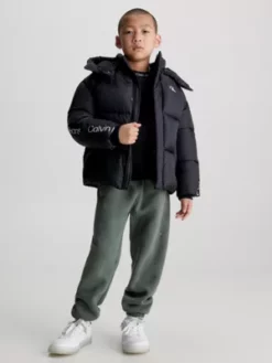 Calvin Klein Doudoune Avec Logo -Pas Cher Calvin Klein Magasin IB0IB01823 BEH alternate3