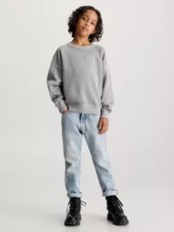 Calvin Klein Sweat-shirt Relaxed à Teinture Minérale -Pas Cher Calvin Klein Magasin IB0IB01853 BEH alternate3