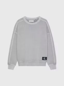 Calvin Klein Sweat-shirt Relaxed à Teinture Minérale -Pas Cher Calvin Klein Magasin IB0IB01853 BEH alternate4