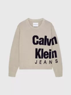 Calvin Klein Pull Relaxed Avec Logo -Pas Cher Calvin Klein Magasin IB0IB01874 PED alternate4