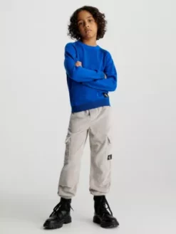 Calvin Klein Pantalon De Jogging Cargo Relaxed En Velours Côtelé 10 Calvin Klein Pantalon De Jogging Cargo Relaxed En Velours Côtelé -Pas Cher Calvin Klein Magasin IB0IB01901 PEE alternate3