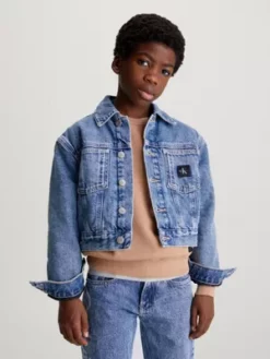 Calvin Klein Veste Relaxed En Jean Découpé Au Laser