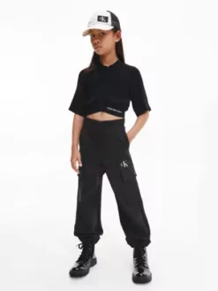 Calvin Klein Pull Gilet Court Relaxed -Pas Cher Calvin Klein Magasin IG0IG01846 BEH alternate1