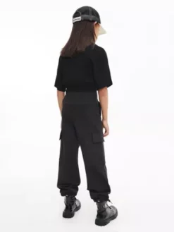 Calvin Klein Pull Gilet Court Relaxed -Pas Cher Calvin Klein Magasin IG0IG01846 BEH alternate2