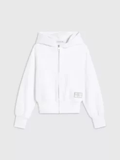 Calvin Klein Sweat-shirt à Capuche Zippé En Piqué 11 Calvin Klein Sweat-shirt à Capuche Zippé En Piqué -Pas Cher Calvin Klein Magasin IG0IG01927 YAF alternate4