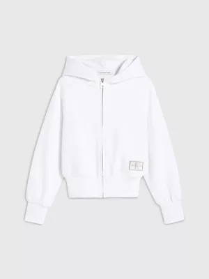 Calvin Klein Sweat-shirt à Capuche Zippé En Piqué 7 Calvin Klein Sweat-shirt à Capuche Zippé En Piqué – Image 5