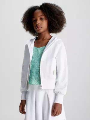 Calvin Klein Sweat-shirt à Capuche Zippé En Piqué 3 Calvin Klein Sweat-shirt à Capuche Zippé En Piqué