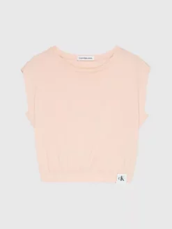 Calvin Klein Haut à Mancherons En Coton Bio -Pas Cher Calvin Klein Magasin IG0IG01942 SOJ alternate4