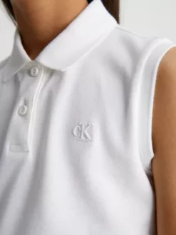 Calvin Klein Polo Sans Manches En Piqué -Pas Cher Calvin Klein Magasin IG0IG01947 YAF alternate2