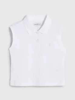 Calvin Klein Polo Sans Manches En Piqué -Pas Cher Calvin Klein Magasin IG0IG01947 YAF alternate4