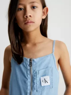 Calvin Klein Robe Longueur Midi En Denim De Lyocell -Pas Cher Calvin Klein Magasin IG0IG01956 1AA alternate2