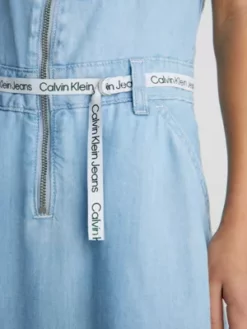 Calvin Klein Robe Longueur Midi En Denim De Lyocell -Pas Cher Calvin Klein Magasin IG0IG01956 1AA alternate3