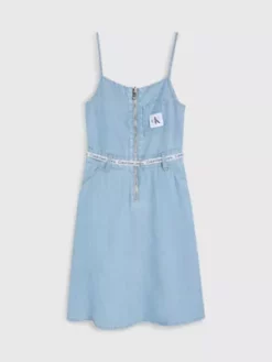 Calvin Klein Robe Longueur Midi En Denim De Lyocell -Pas Cher Calvin Klein Magasin IG0IG01956 1AA alternate4