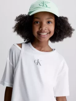 Calvin Klein Robe T-shirt Slim Superposée En Maille -Pas Cher Calvin Klein Magasin IG0IG01969 YAF alternate3