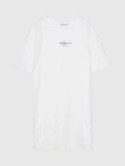 Calvin Klein Robe T-shirt Slim Superposée En Maille -Pas Cher Calvin Klein Magasin IG0IG01969 YAF alternate4