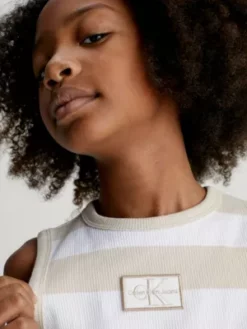 Calvin Klein Robe Sans Manches Côtelée -Pas Cher Calvin Klein Magasin IG0IG01972 0FA alternate2