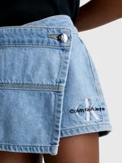 Calvin Klein Jupe-short En Denim -Pas Cher Calvin Klein Magasin IG0IG01976 1A4 alternate2