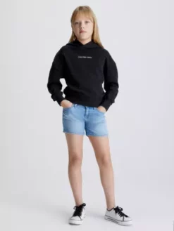 Calvin Klein Short Slim En Denim Taille Haute -Pas Cher Calvin Klein Magasin IG0IG01979 1A4 alternate3