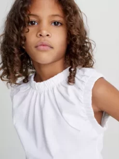 Calvin Klein Haut à Mancherons Froncés -Pas Cher Calvin Klein Magasin IG0IG02011 YAF alternate2