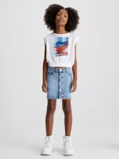 Calvin Klein T-shirt En Coton Bio Graphique -Pas Cher Calvin Klein Magasin IG0IG02020 YAF alternate3