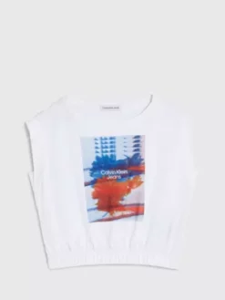 Calvin Klein T-shirt En Coton Bio Graphique -Pas Cher Calvin Klein Magasin IG0IG02020 YAF alternate4