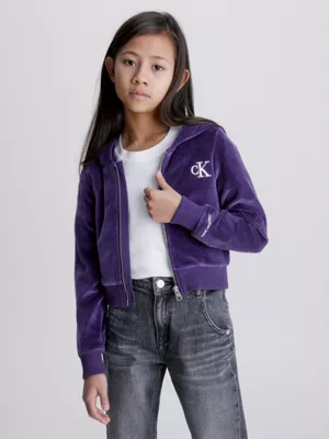 Calvin Klein Sweat à Capuche Slim Zippé En Velours 3 Calvin Klein Sweat à Capuche Slim Zippé En Velours