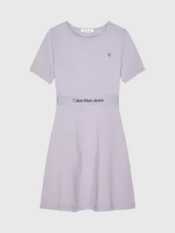 Calvin Klein Robe évasée En Milano Avec Logo -Pas Cher Calvin Klein Magasin IG0IG02048 PC1 alternate4