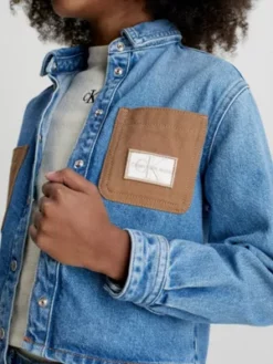 Calvin Klein Chemise De Travail Boxy En Jean -Pas Cher Calvin Klein Magasin IG0IG02075 1AA alternate2