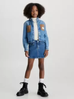 Calvin Klein Chemise De Travail Boxy En Jean -Pas Cher Calvin Klein Magasin IG0IG02075 1AA alternate3