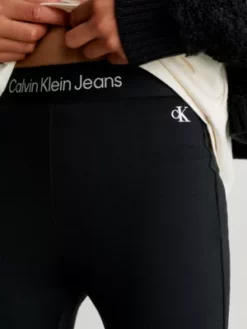 Calvin Klein Pantalon évasé à Logo -Pas Cher Calvin Klein Magasin IG0IG02097 BEH alternate2