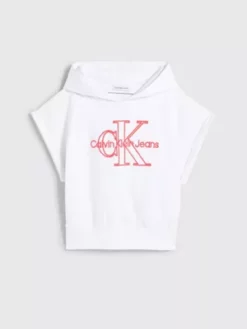 Calvin Klein Sweat-shirt à Capuche Et Manches Courtes Avec Logo -Pas Cher Calvin Klein Magasin IG0IG02113 YAF alternate4