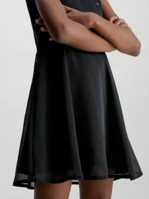 Calvin Klein Robe Occasion En Mousseline Superposée 5 Calvin Klein Robe Occasion En Mousseline Superposée – Image 3