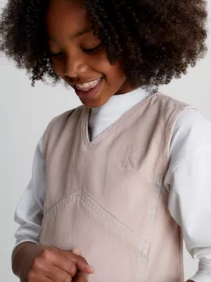 Calvin Klein Robe Chasuble En Jean Surteint 6 Calvin Klein Robe Chasuble En Jean Surteint – Image 4