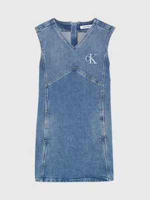 Calvin Klein Robe Chasuble En Jean 7 Calvin Klein Robe Chasuble En Jean – Image 5