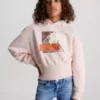 Calvin Klein Sweat-shirt à Capuche Boxy Avec Graphique à Logo -Pas Cher Calvin Klein Magasin IG0IG02200 TLT main