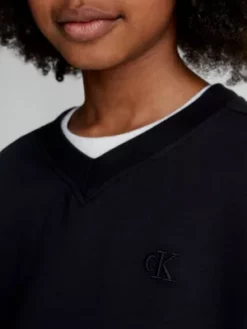 Calvin Klein Sweat-shirt Boxy Avec Col En V -Pas Cher Calvin Klein Magasin IG0IG02201 BEH alternate2